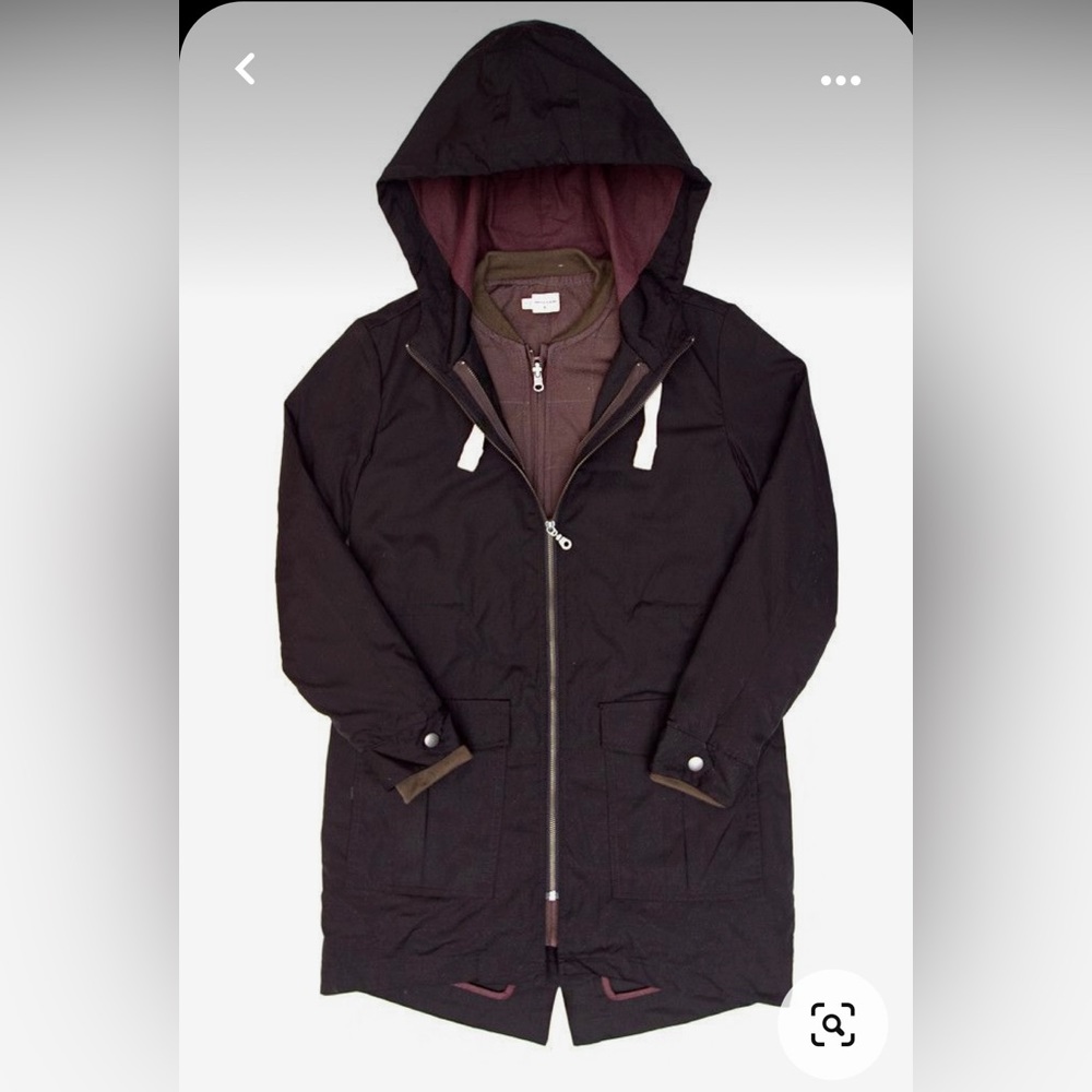 Bridge & Burn 2 in 1 Hooded Jacket Parka Coat with Quilted Removable Liner
